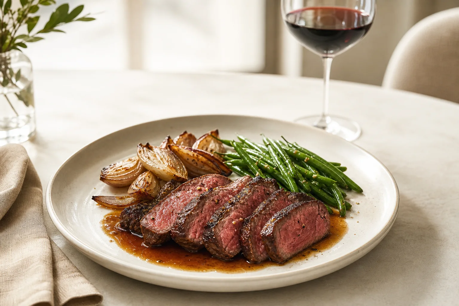 A bright culinary setting for the wine advice with lamb