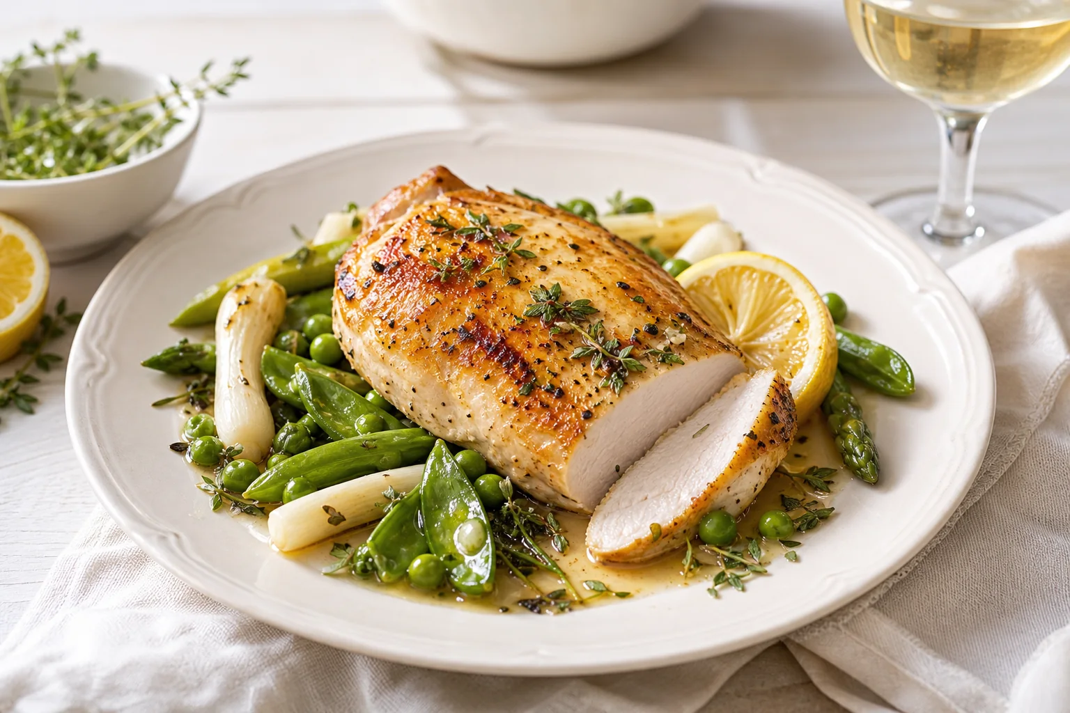 Een lichte culinaire setting bij het wijnadvies voor eend