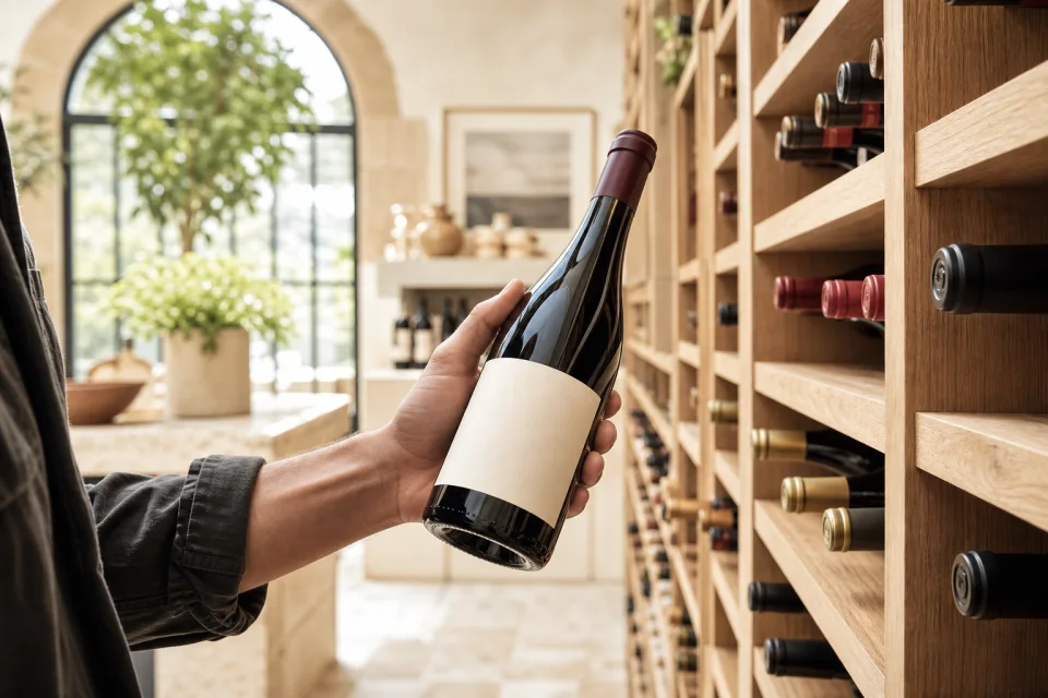A carefully selected collection of wine bottles